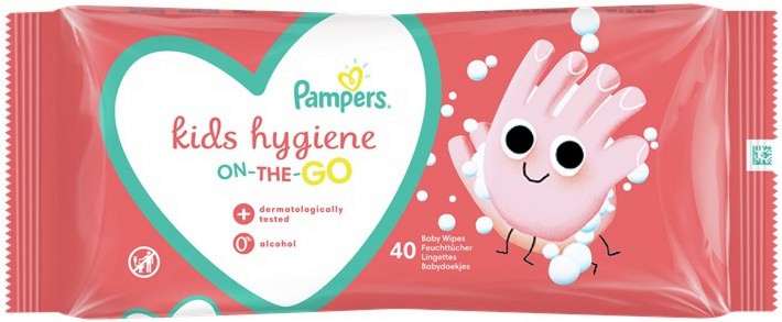 Pampers Kids Hygiene On-The-Go Wipes - 40     -  