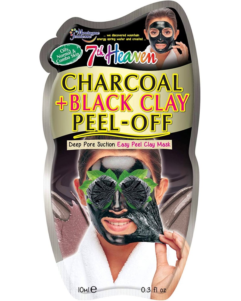 7th Heaven Charcoal & Black Clay Peel-Off Face Mask -         - 