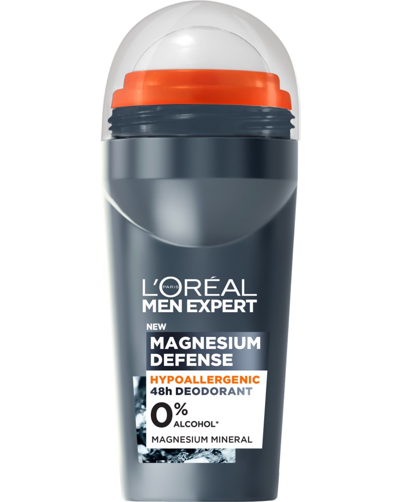 L'Oreal Men Expert Magnesium Defence Deodorant Roll-On - Ролон дезодорант за мъже от серията Men Expert - ролон