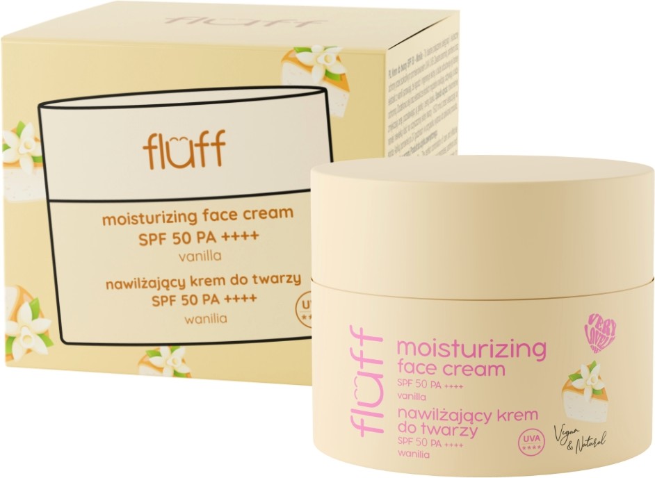 Fluff Superfood Vanilla Moisturizing Face Cream SPF 50 Fluff Superfood Vanilla Moisturizing Face Cream SPF 50 - Хидратиращ крем за лице с аромат на ванилия - крем
