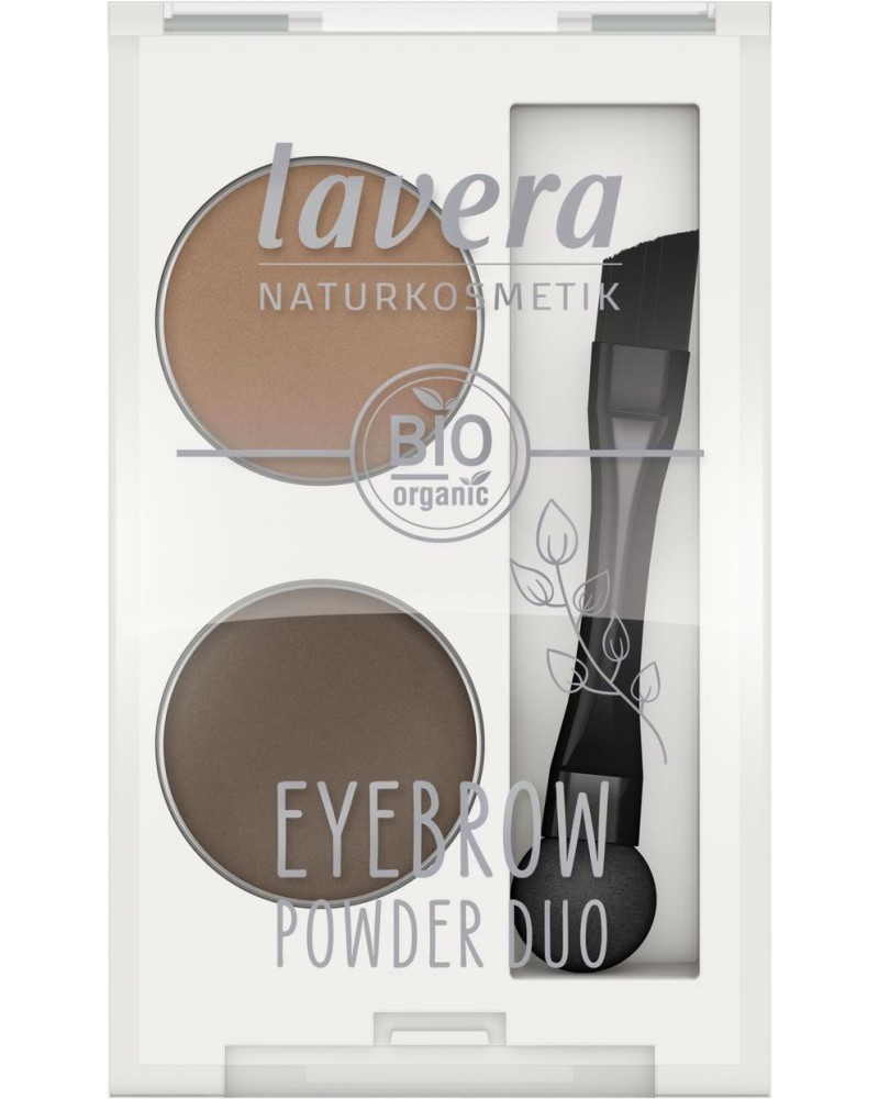Lavera Eyebrow Powder Duo Lavera Eyebrow Powder Duo - Сенки за вежди с четка - продукт