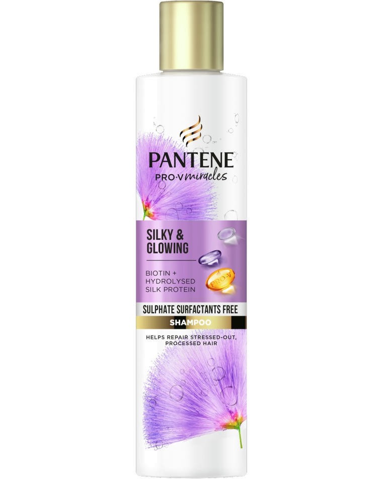 Pantene Pro-V Miracles Silky & Glowing Sulfate Free Shampoo -           Pro-V Miracles - 
