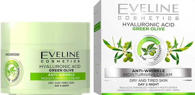 Eveline Hyaloronic Acid & Green Olive Face Cream -       - 