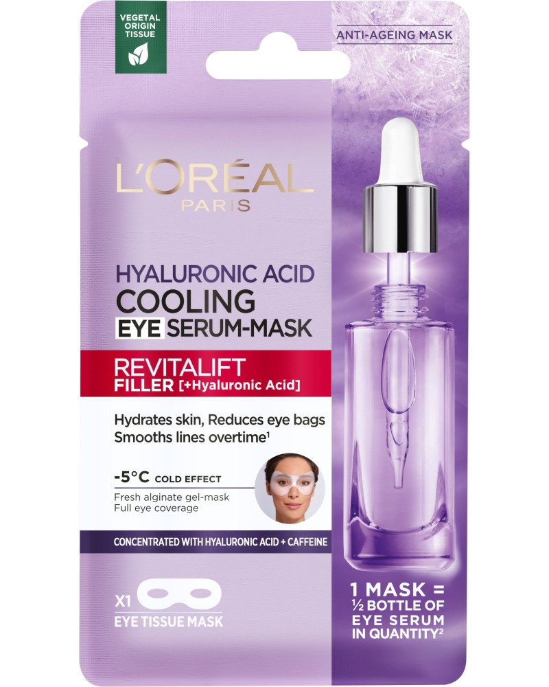 L'Oreal Revitalift Filler HA Cooling Eye Serum-Mask -         Revitalift Filler HA - 