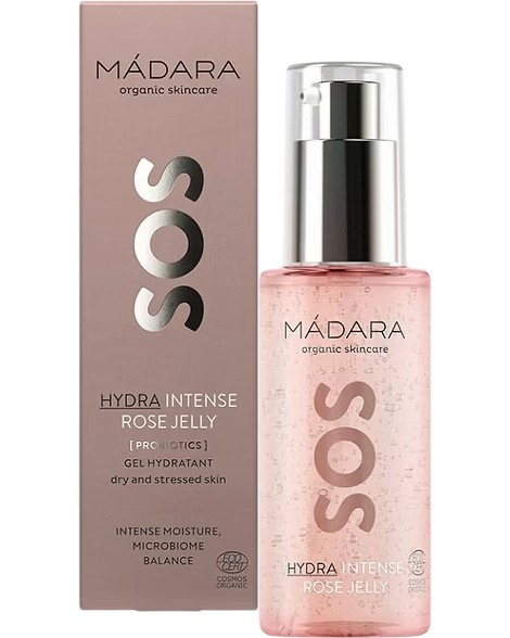 Madara SOS Hydra Intense Rose Jelly Madara SOS Hydra Intense Rose Jelly - Био хидратиращ гел за лице с био розова вода - гел