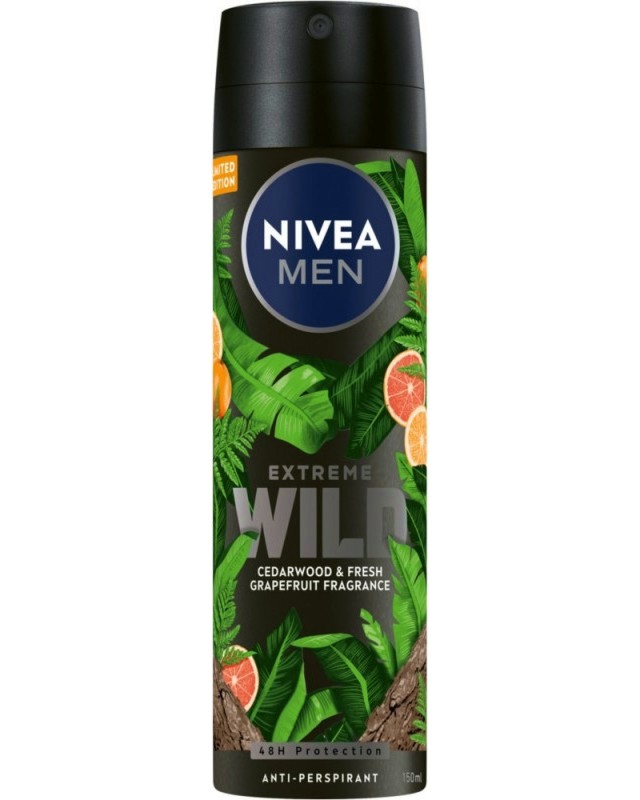 Nivea Men Extreme Wild Cedarwood & Grapefruit Anti-Perspirant -        Nivea Men - 
