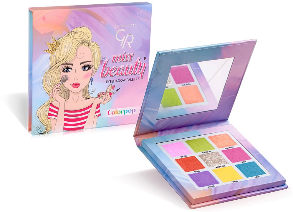 Golden Rose Miss Beauty Colorpop Golden Rose Miss Beauty Colorpop - Палитра с 9 цвята сенки за очи от серията Miss Beauty - сенки