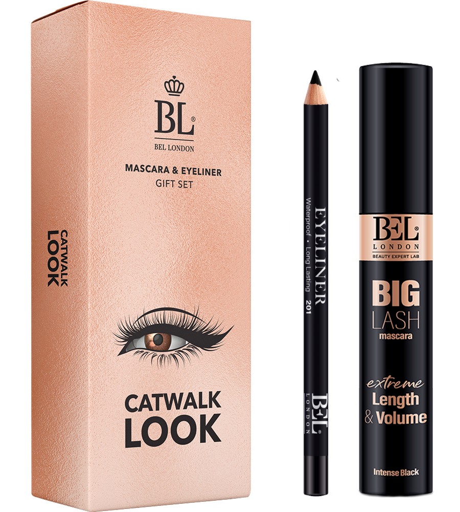 Подаръчен комплект BEL London Catwalk Look Подаръчен комплект BEL London Catwalk Look - Спирала и молив за очи - продукт
