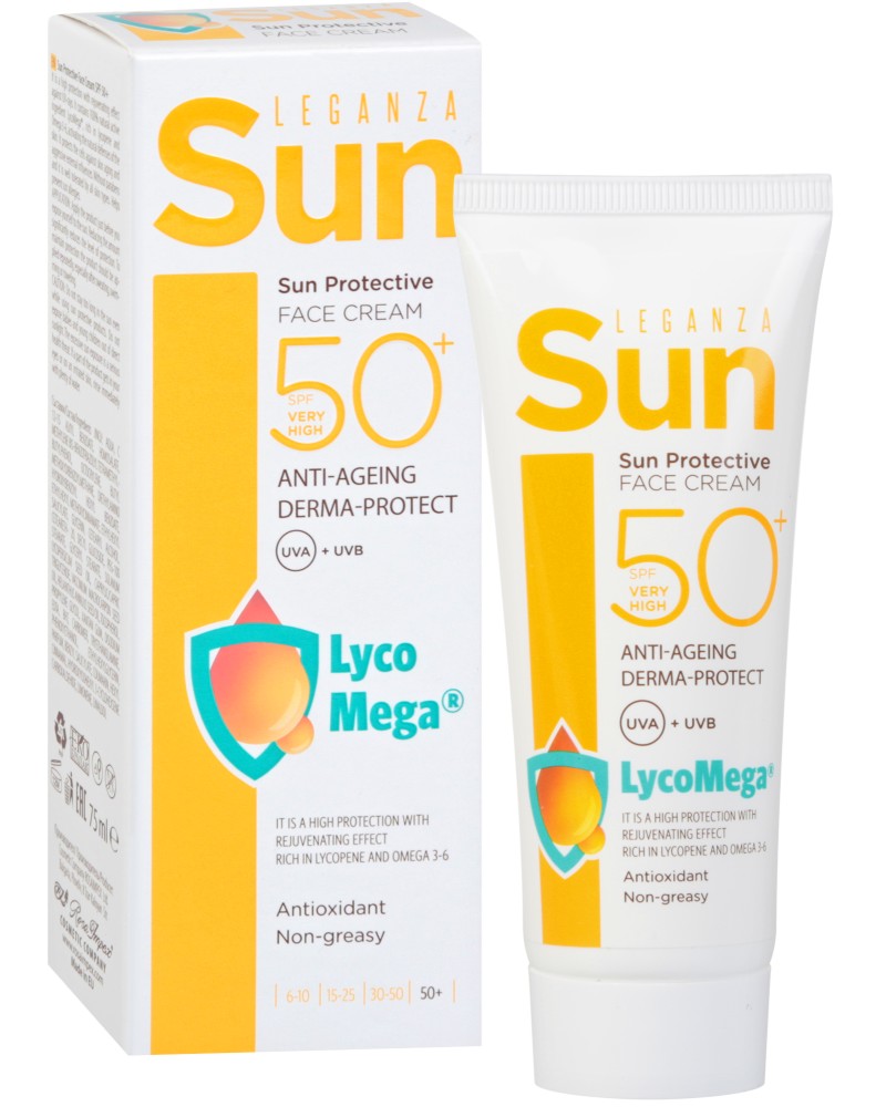 Leganza Sun Protective Face Cream SPF 50+ -       "Sun" - 