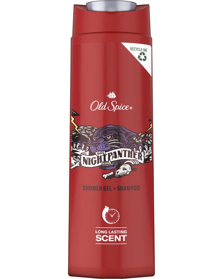 Old Spice Night Panther Shower Gel + Shampoo -     2  1   -  