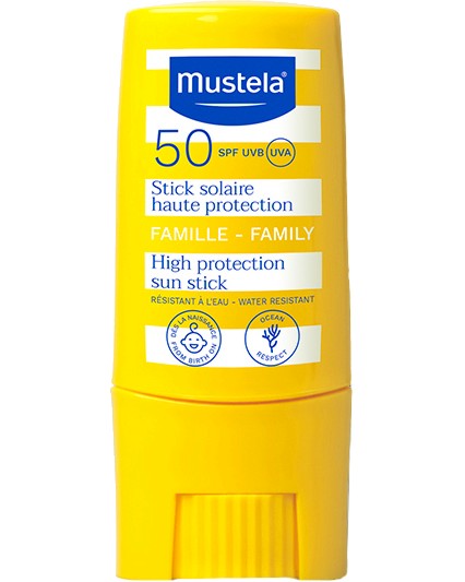 Mustela Family High Protection Sun Stick SPF 50 - ������������� ���� �� ������ ��������� - �������