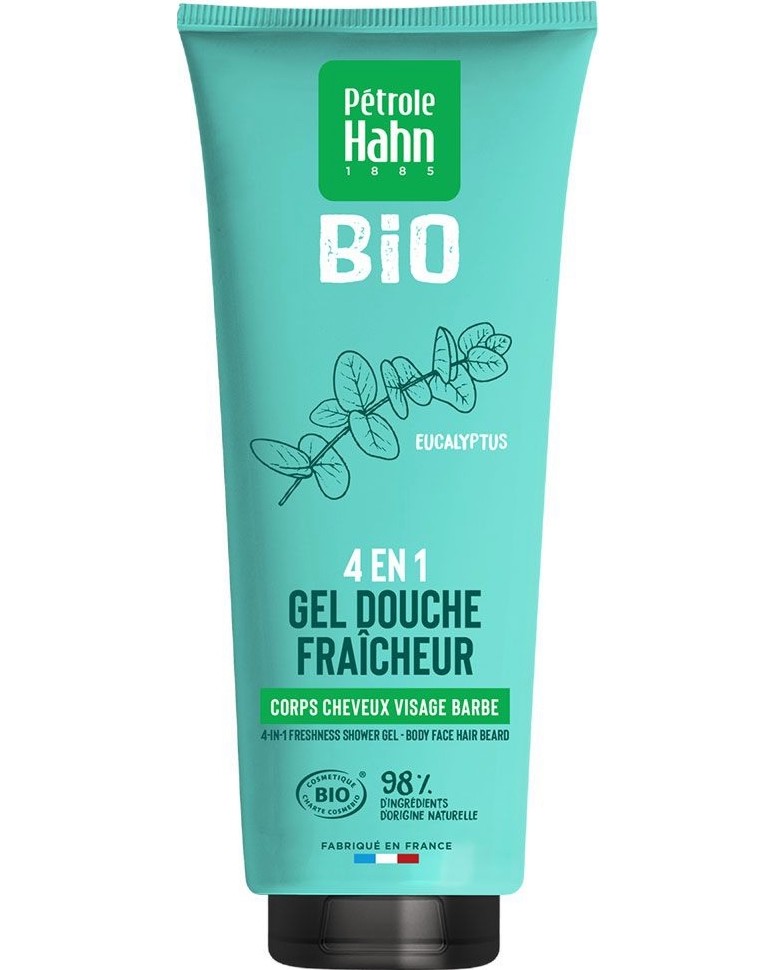 Petrole Hahn Bio 4 in 1 Freshness Shower Gel - Мъжки душ гел за тяло, коса, лице и брада - душ гел