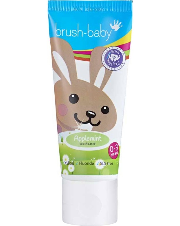Brush Baby Applemint Fluoride Toothpaste -      , 0-3  -   