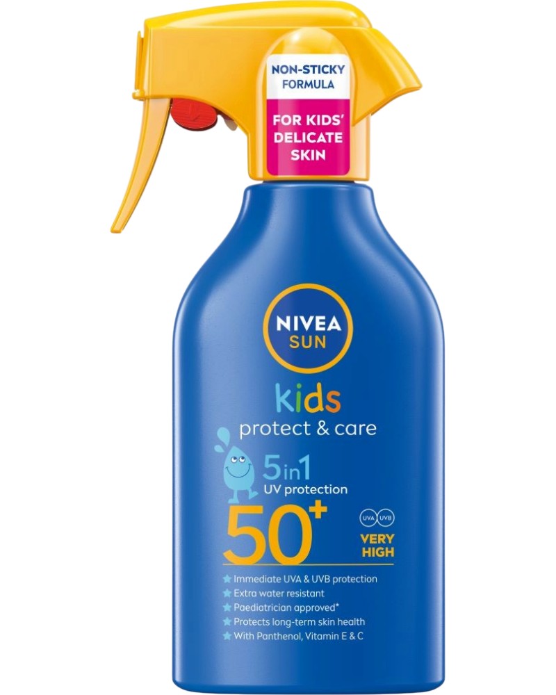 Nivea Sun Kids Protect & Care Spray SPF 50+ - ������ ������������� ����� � ����� �� ������� Nivea Sun - �������