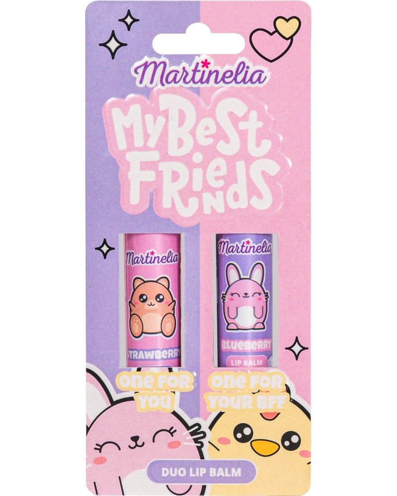 Детски балсами за устни Martinelia - 2 броя от серията My Best Friends - продукт