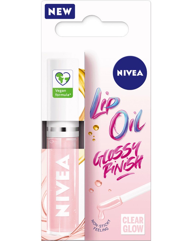 Nivea Clear Glow Lip Oil Nivea Clear Glow Lip Oil - Гланц за устни с подхранващи масла - гланц