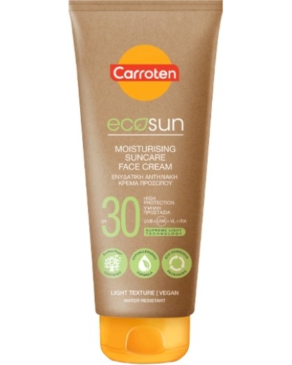 Carroten EcoSun Moisturising Suncare Face Cream SPF 30 - Хипоалергенен слънцезащитен крем за лице - крем