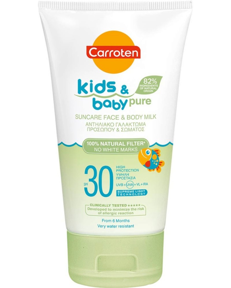 Carroten Kids & Baby Pure Suncare Face & Body Milk SPF 30 -         -   