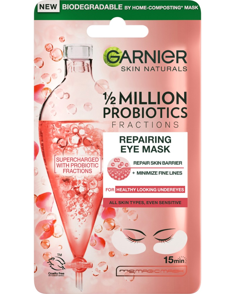 Garnier 1/2 Millon Probiotics Repairing Eye Mask -      - 