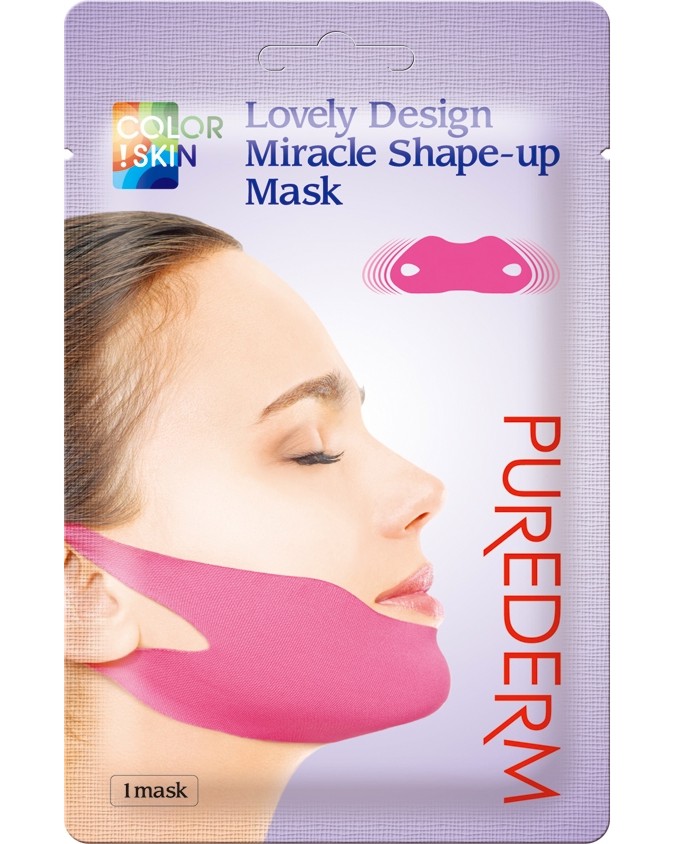 Purederm COLOR!SKIN Miracle Shape-Up Mask - Хидрогел маска за оформяне на брадичката - маска