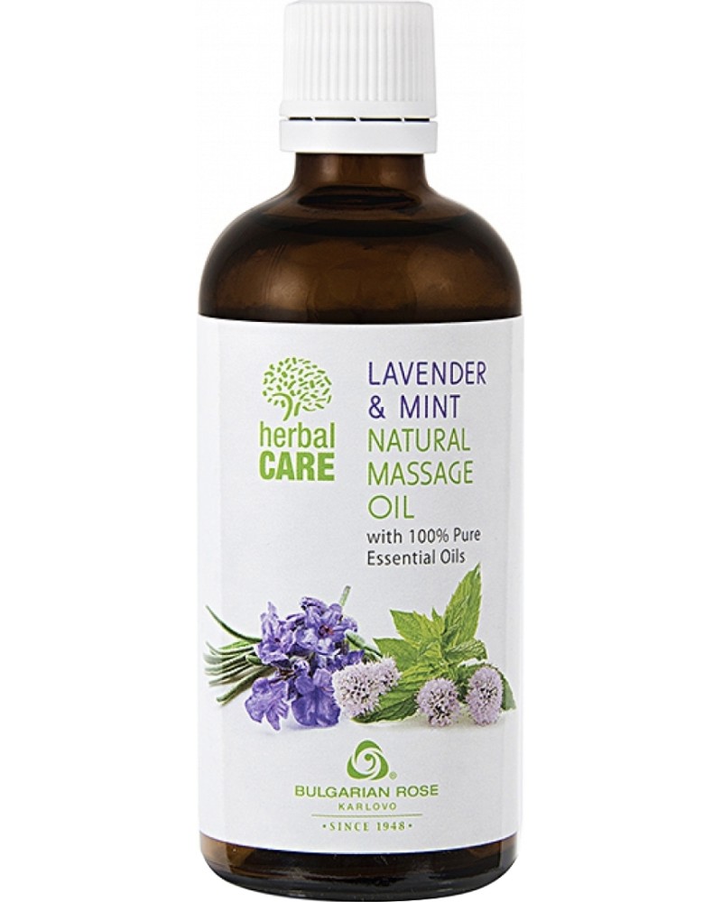 Bulgarian Rose Herbal Care Lavander & Mint Massage Oil -       Herbal Care - 