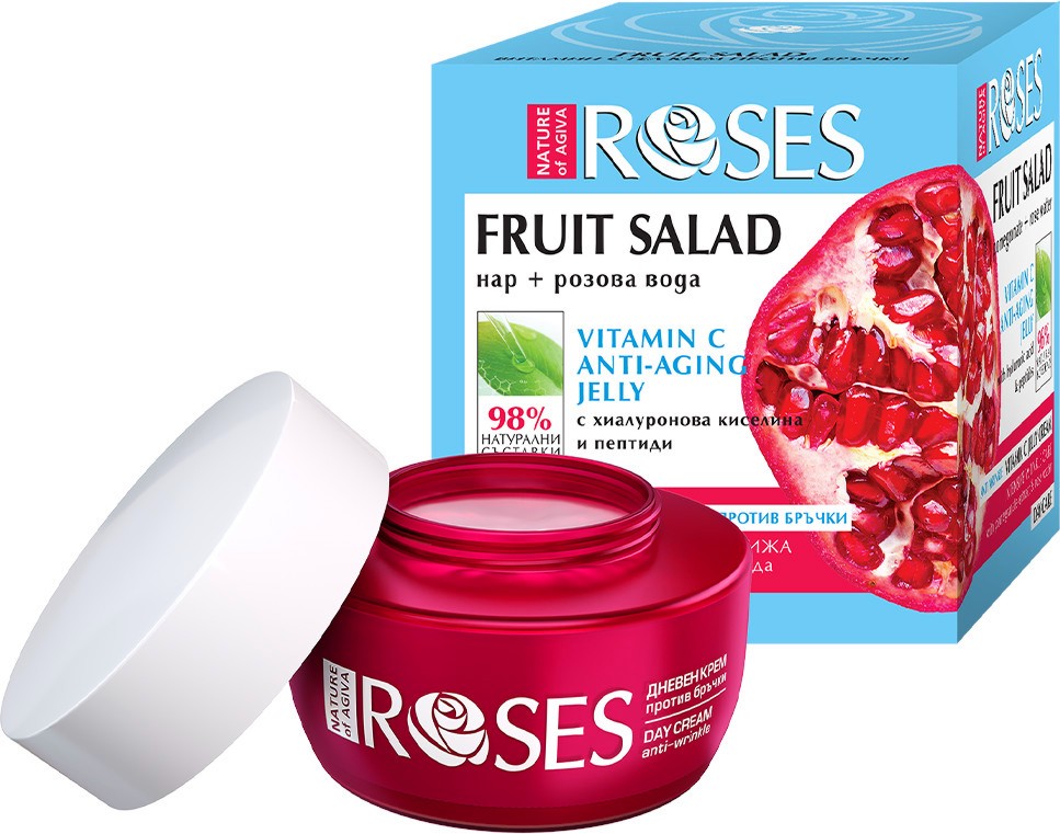 Nature of Agiva Roses Fruit Salad Vitamin C Anti-Aging Jelly - Гел крем против бръчки от серията Fruit Salad - крем