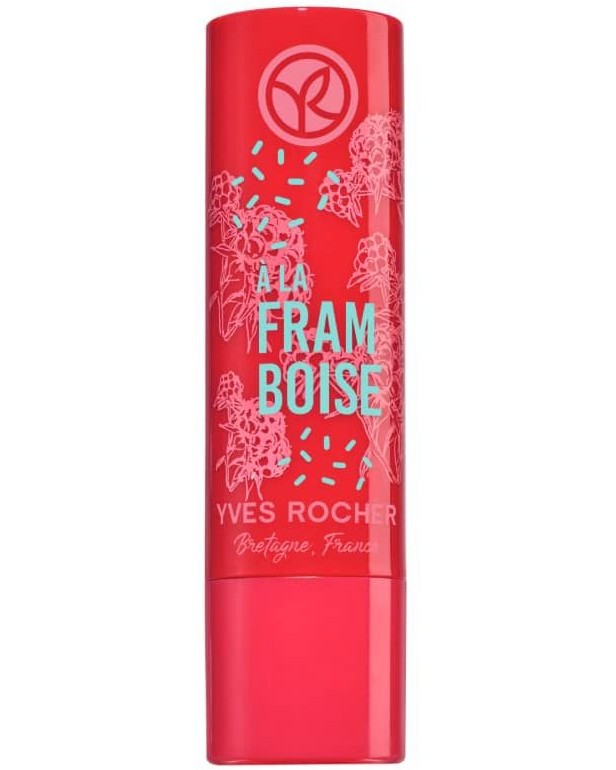 Yves Rocher Raspberry Lip Balm Yves Rocher Raspberry Lip Balm - Балсам за устни с аромат на малина от серията Bain Nature - гланц