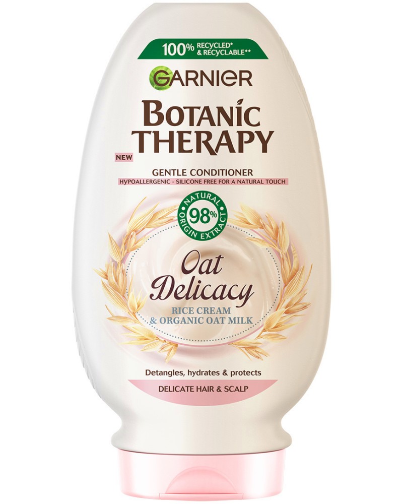 Garnier Botanic Therapy Oat Delicacy Gentle Conditioner - Балсам за деликатна коса и скалп от серията Botanic Therapy - балсам