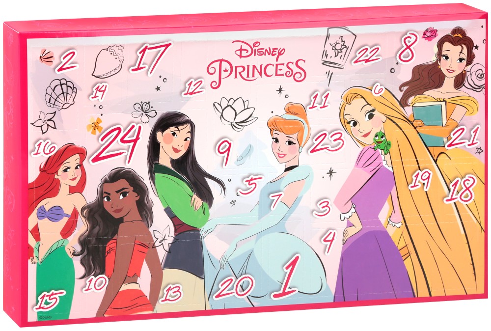 Детски адвент календар с гримове Disney Princess - На тема Принцесите на Дисни - продукт