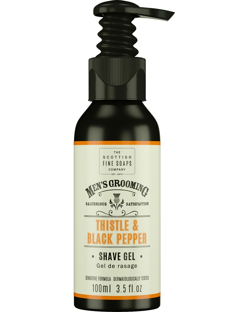 Scottish Fine Soaps Men's Grooming Thistle & Black Pepper Shave Gel -         Men's Grooming - 