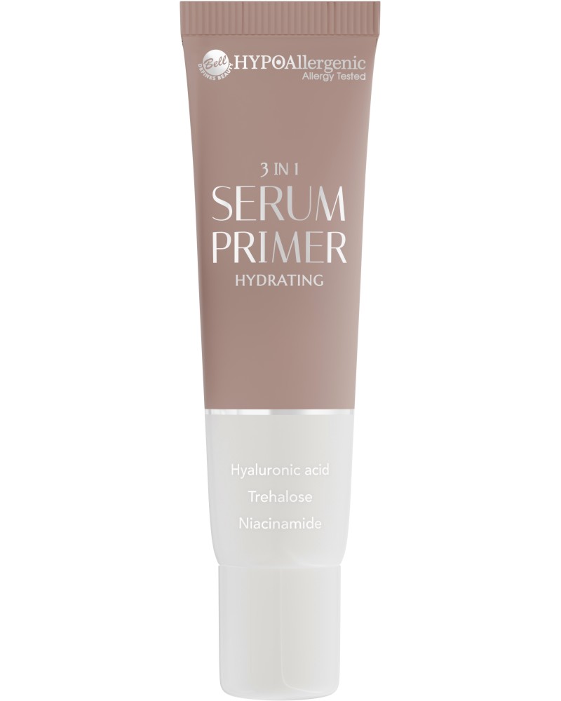 Bell HYPOAllergenic Echo Hydrating Serum Primer 3 in 1 Bell HYPOAllergenic Echo Hydrating Serum Primer 3 in 1 - Хидратираща серум-основа за грим 3 в 1 от серията Echo - серум