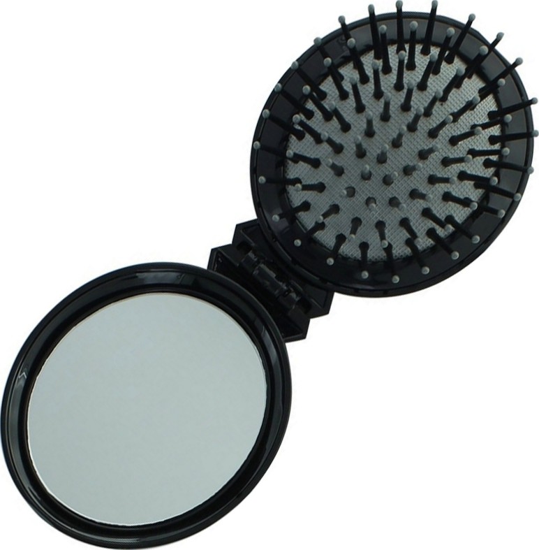 Сгъваема четка за коса с огледало Jean Louis David Сгъваема четка за коса с огледало Jean Louis David - четка