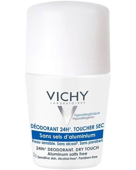 VICHY 24H Dry Touch Deodorant - Ролон дезодорант без алуминиеви соли - ролон