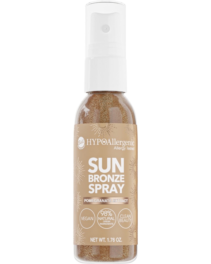 Bell HYPOAllergenic Love My Lip & Skin Sun Bronze Spray Bell HYPOAllergenic Love My Lip & Skin Sun Bronze Spray - Бронзиращ спрей за тяло от серията Love My Lip & Skin - продукт