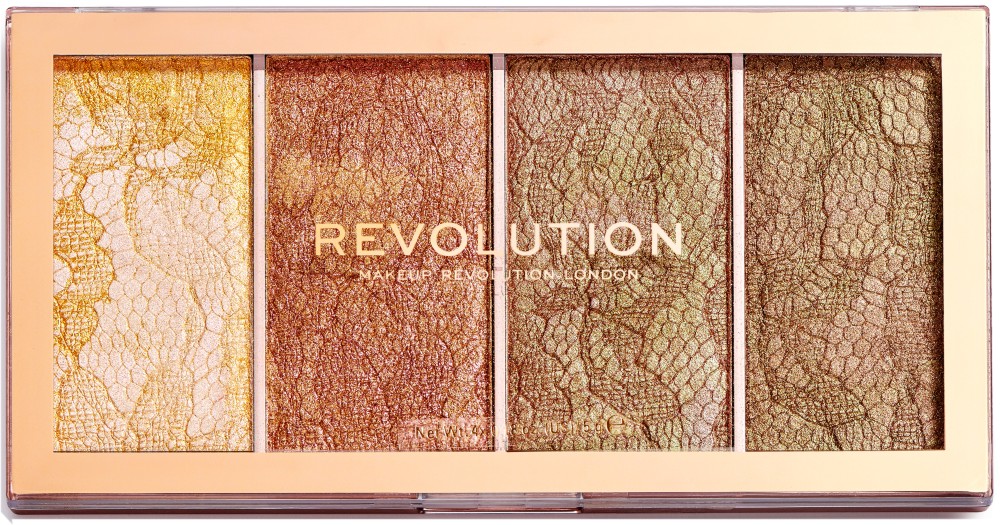 Makeup Revolution Vintage Lace Highlighter Palette -     - 