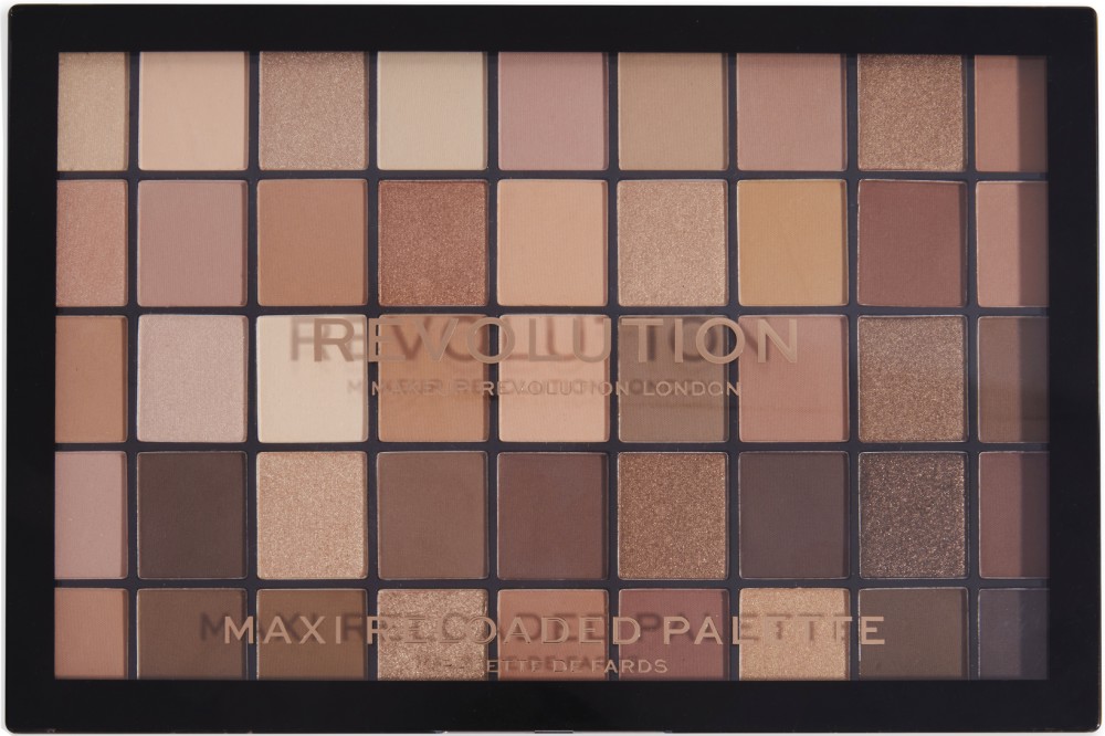 Makeup Revolution Maxi Reloaded Palette Nudes Makeup Revolution Maxi Reloaded Palette Nudes - Палитра сенки за очи с 45 цвята - продукт