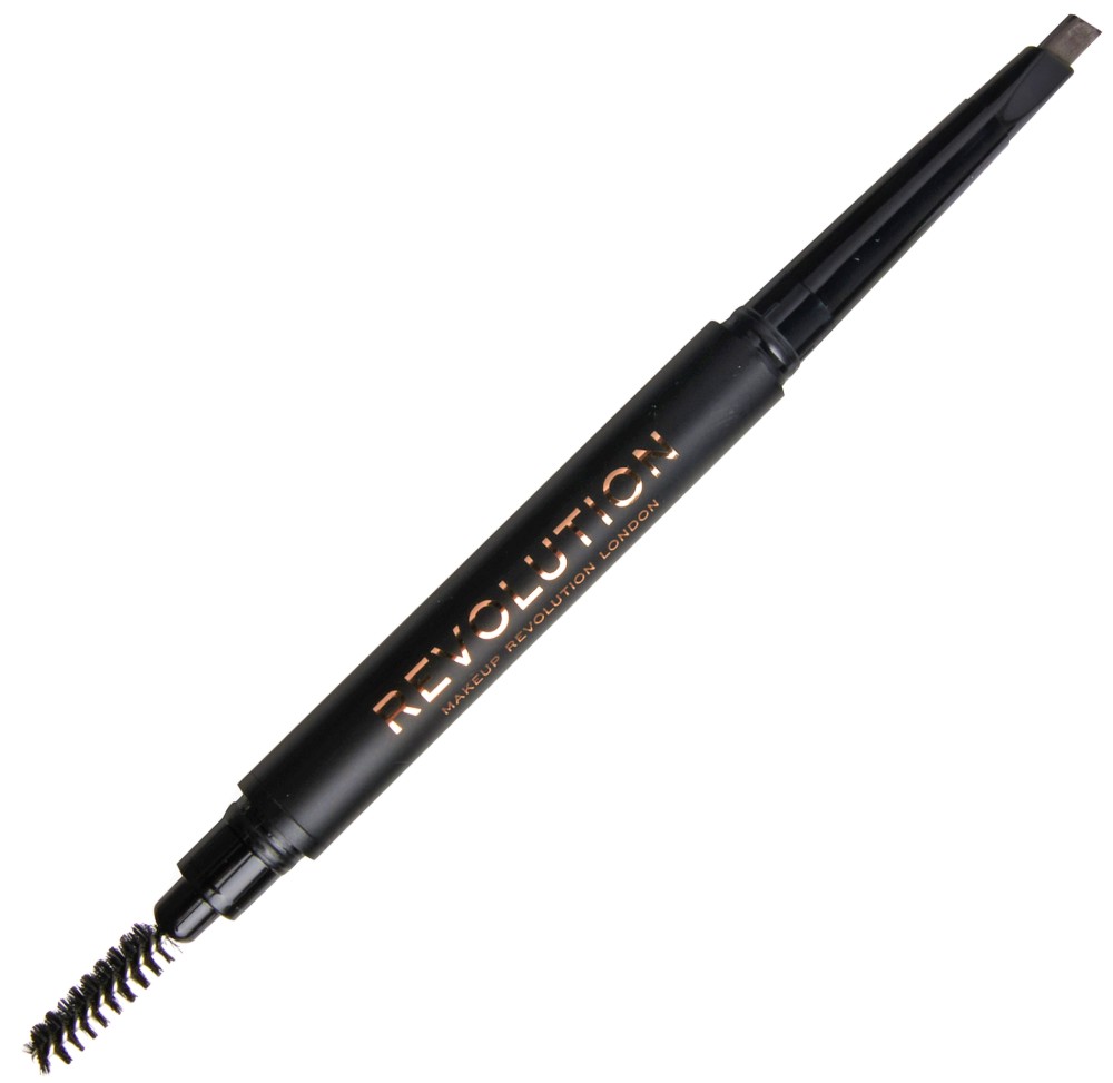 Makeup Revolution Duo Brow Definer Makeup Revolution Duo Brow Definer - Молив за вежди с четка - молив