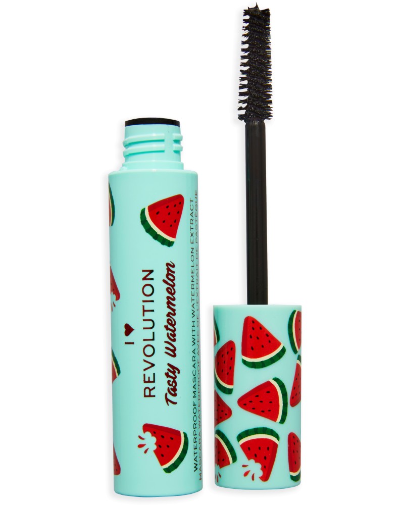 I Heart Revolution Tasty Watermelon Waterproof Mascara I Heart Revolution Tasty Watermelon Waterproof Mascara - Водоустойчива спирала за обем - спирала