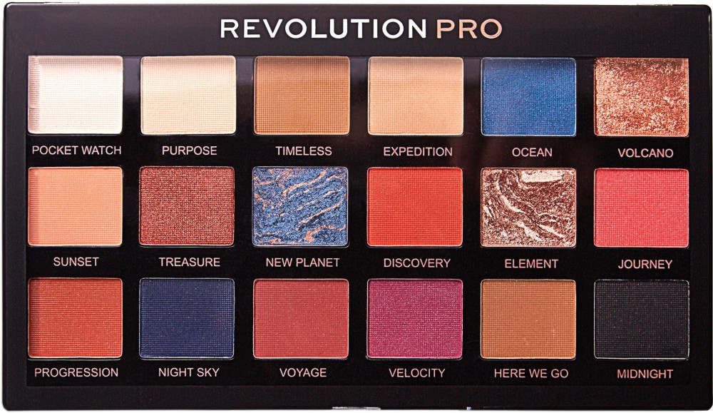 Revolution PRO Regeneration Trends Azure Palette Revolution PRO Regeneration Trends Azure Palette - Палитра сенки за очи с 18 цвята - сенки