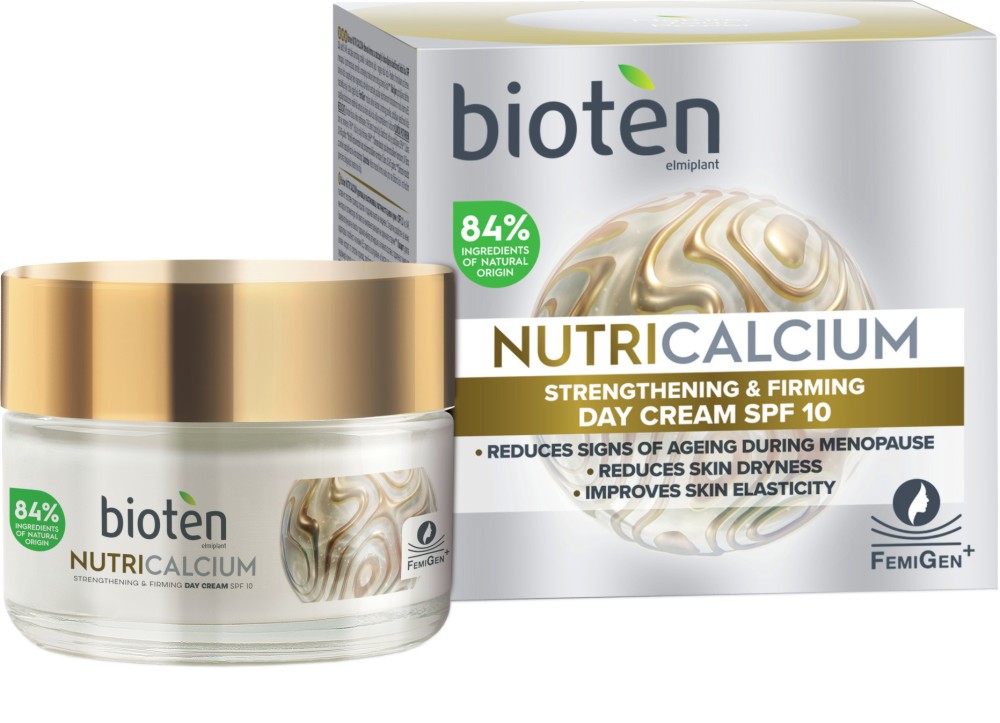 Bioten Nutri Calcium Strengthening & Firming SPF 10 - Укрепващ и възстановяващ крем за лице - крем