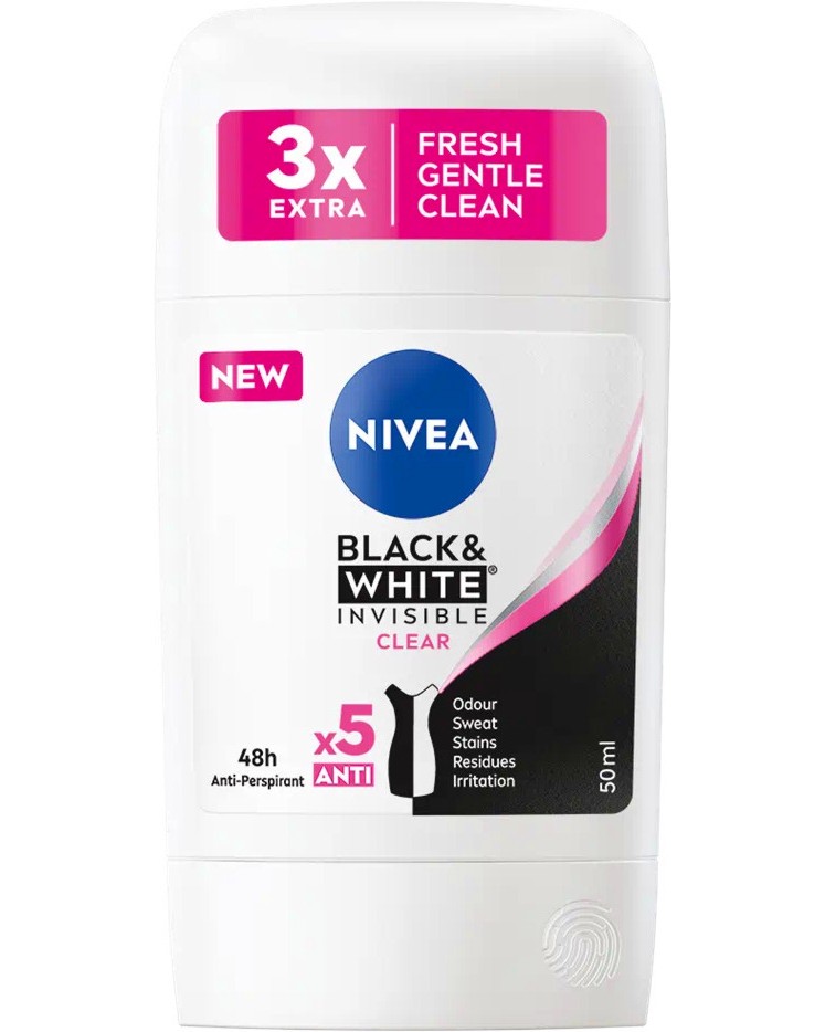 Nivea Black & White Clear Anti-Perspirant -      Black & White - 