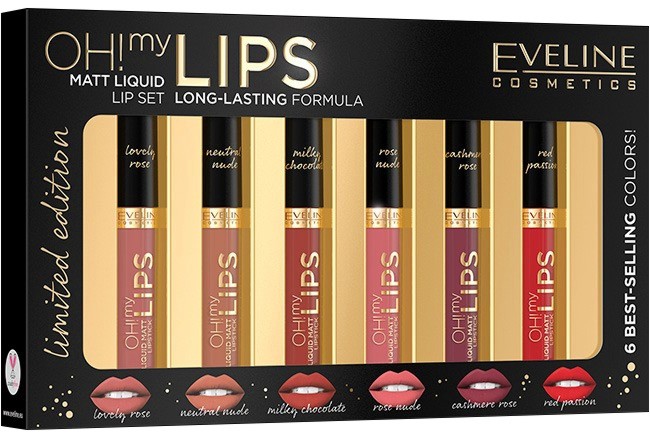 Eveline Oh! My Lips Matt Liquid Lip Set -   6    - 