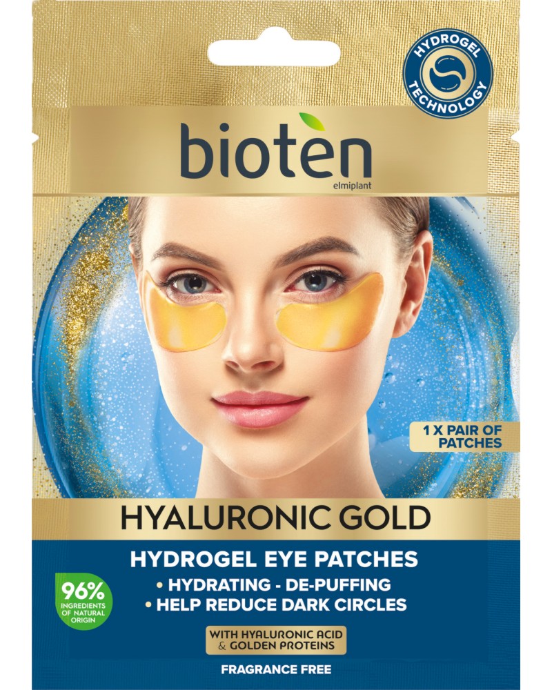 Bioten Hyaluronic Gold Hydrogel Eye Patches -      Hyaluronic Gold - 