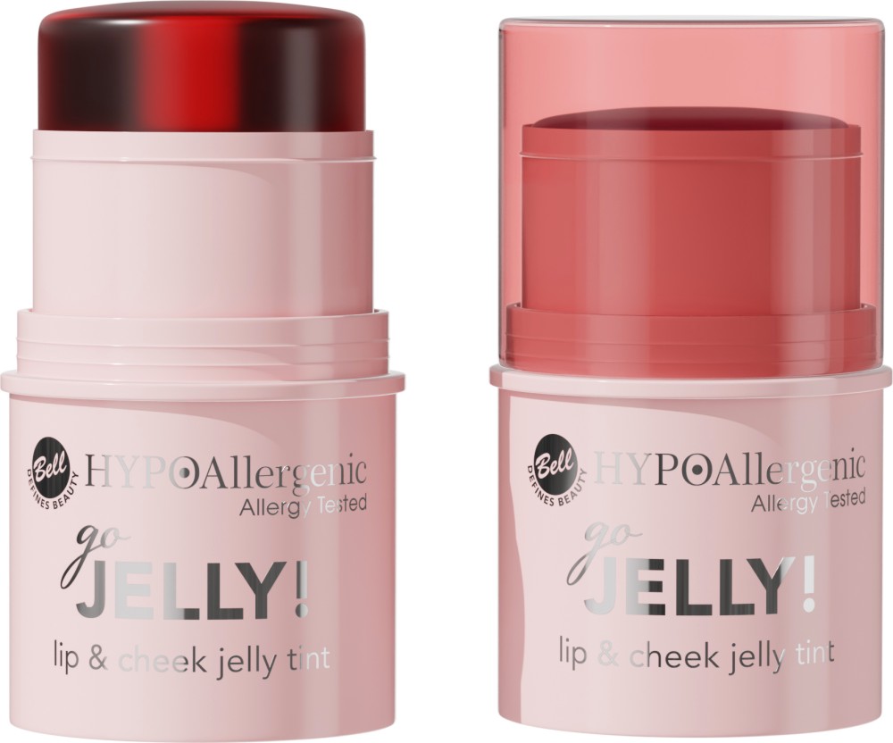Bell HYPOAllergenic Go Jelly! Lip & Cheek Jelly Tint Bell HYPOAllergenic Go Jelly! Lip & Cheek Jelly Tint - Руж желе за лице и устни от серията HYPOAllergenic - руж