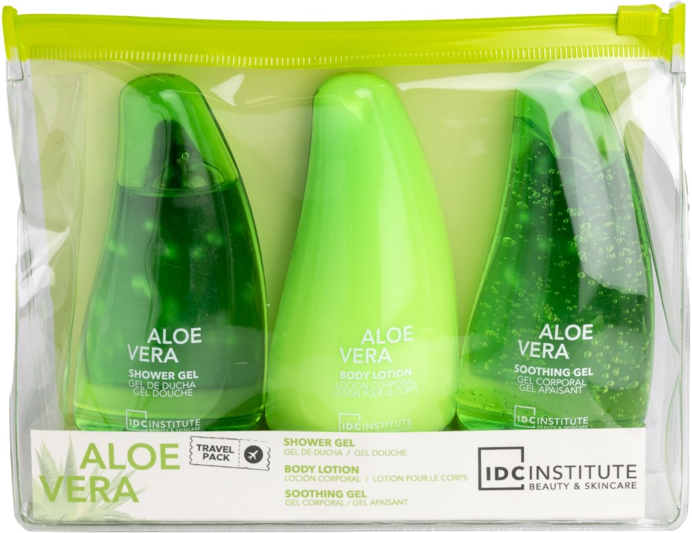 IDC Institute Aloe Vera Travel Set IDC Institute Aloe Vera Travel Set - Козметичен комплект за път - продукт