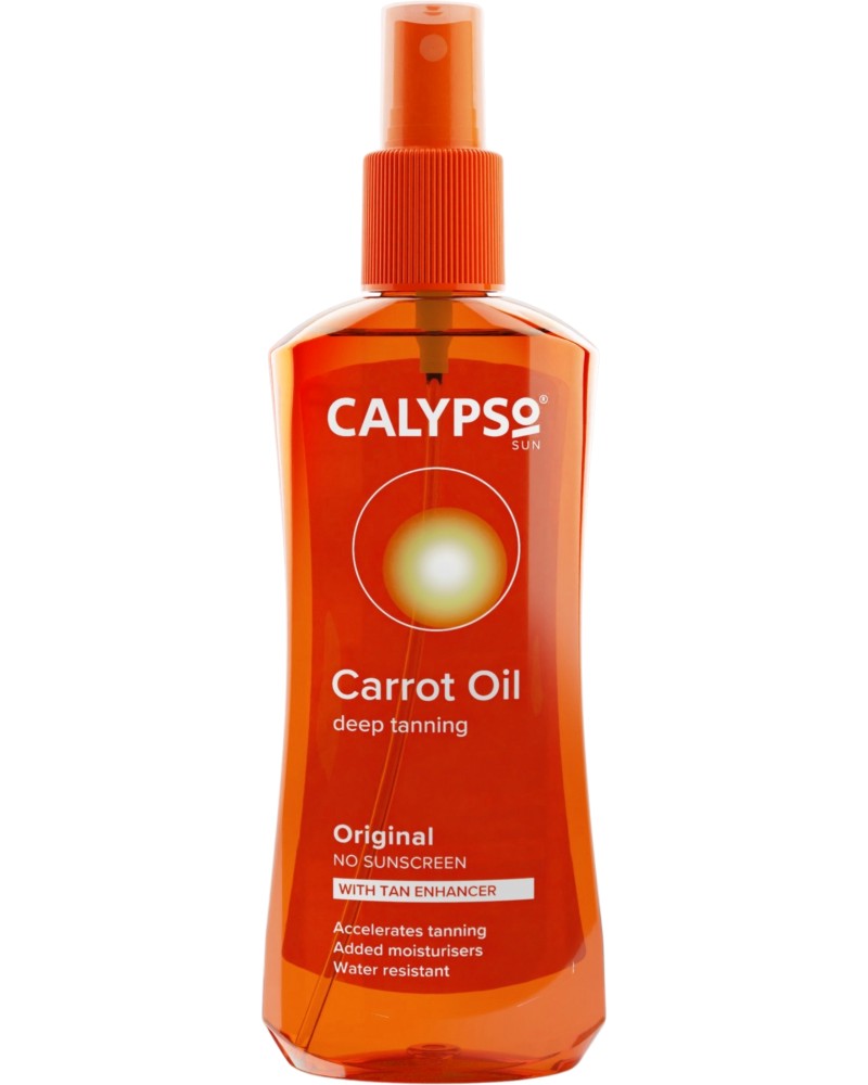 Calypso Sun Original Carrot Oil with Tan Extender Calypso Sun Original Carrot Oil with Tan Extender - Спрей олио с ускорител за тен - олио