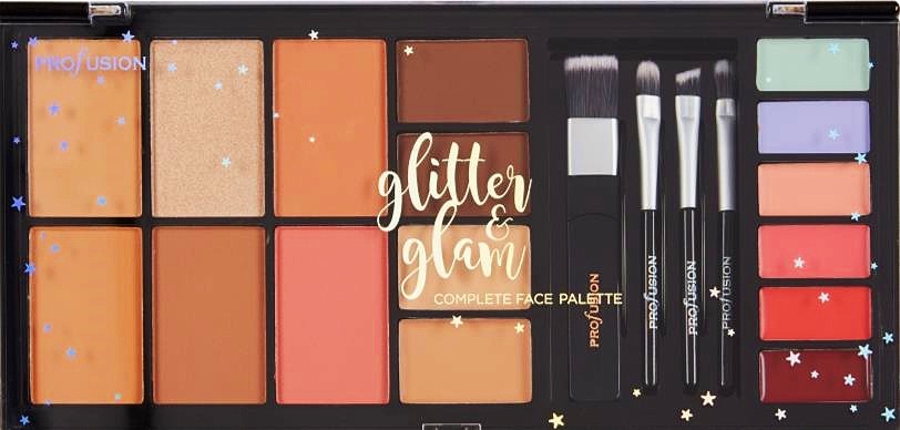 Profusion Cosmetics Face Palette Glitter & Glam Profusion Cosmetics Face Palette Glitter & Glam - Палитра за лице - продукт