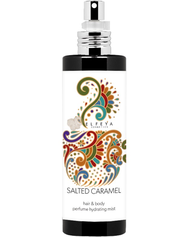 Elfeya Cosmetics Salted Caramel Hair & Body Mist - Хидратиращ парфюмен спрей за коса и тяло - продукт
