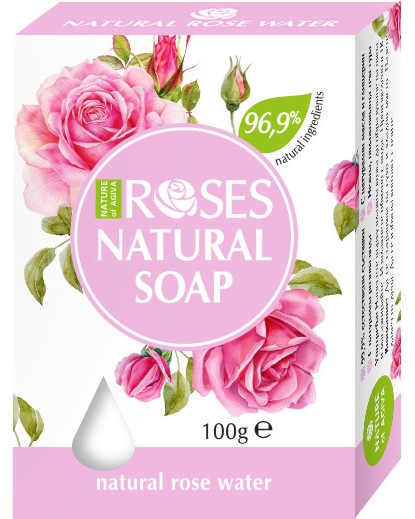 Nature of Agiva Roses Natural Soap Nature of Agiva Roses Natural Soap - Сапун с розова вода от серията Roses - сапун