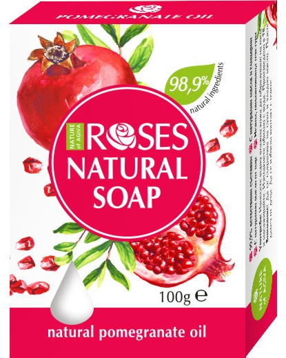 Nature of Agiva Roses Natural Soap Nature of Agiva Roses Natural Soap - Сапун с масло от нар от серията Roses - сапун